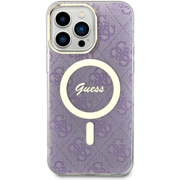 Guess GUHMP14XH4STU iPhone 14 Pro Max 6.7" lila keménytok 4G MagSafe