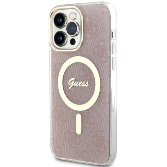 Guess GUHMP14XH4STP iPhone 14 Pro Max 6.7" rózsaszín keménytok 4G MagSafe