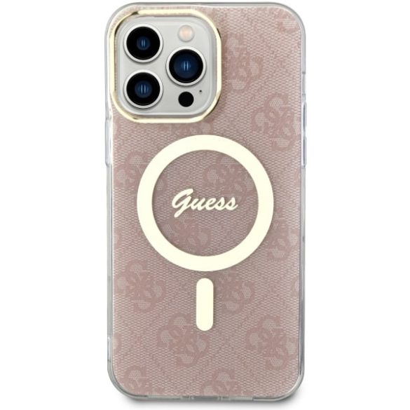 Guess GUHMP14XH4STP iPhone 14 Pro Max 6.7" rózsaszín keménytok 4G MagSafe