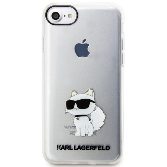 Karl Lagerfeld KLHCI8HNCHTCT iPhone 7/8/ SE 2020 / SE 2022 átlátszó keménytok ikonikus Choupette ikonikus Choupette