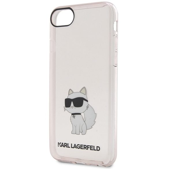 Karl Lagerfeld KLHCI8HNCHTCP iPhone 7/8/ SE 2020 / SE 2022 rózsaszín keménytok ikonikus Choupette