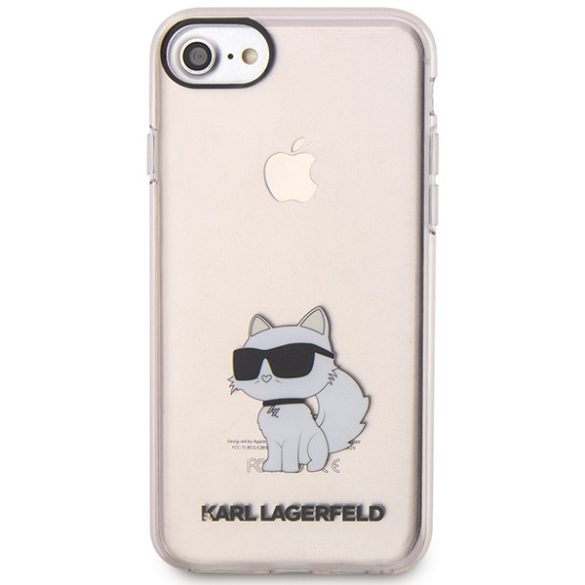 Karl Lagerfeld KLHCI8HNCHTCP iPhone 7/8/ SE 2020 / SE 2022 rózsaszín keménytok ikonikus Choupette