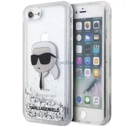   Karl Lagerfeld KLHCI8LNKHCH iPhone 7/8/ SE 2020 / SE 2022 ezüst keménytok Glitter Karl Head