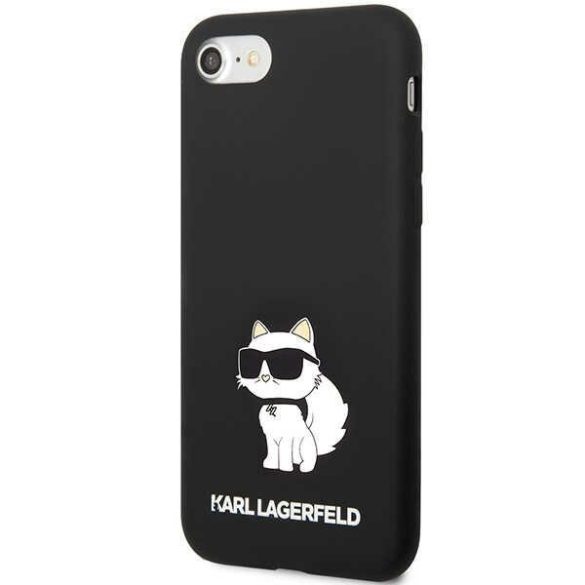 Karl Lagerfeld KLHCI8SNCHBCK iPhone 7/8/ SE 2020 / SE 2022 keménytok szilikon tok fekete Szilikon Choupette