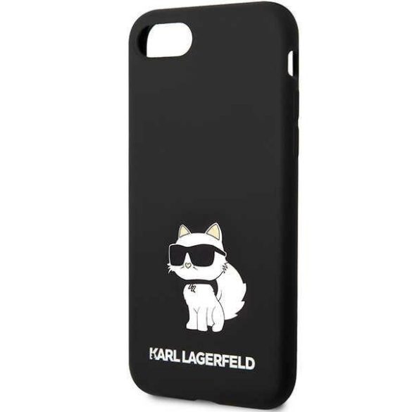 Karl Lagerfeld KLHCI8SNCHBCK iPhone 7/8/ SE 2020 / SE 2022 keménytok szilikon tok fekete Szilikon Choupette