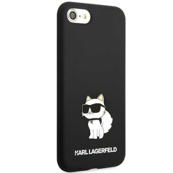 Karl Lagerfeld KLHCI8SNCHBCK iPhone 7/8/ SE 2020 / SE 2022 keménytok szilikon tok fekete Szilikon Choupette