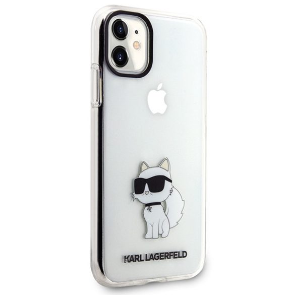 Karl Lagerfeld KLHCN61HNCHTCT iPhone 11 / Xr 6,1" átlátszó keménytok  ikonikus Choupette