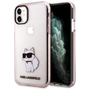 Karl Lagerfeld KLHCN61HNCHTCP iPhone 11 / Xr 6,1" rózsaszín keménytok ikonikus Choupette