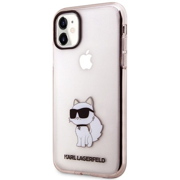 Karl Lagerfeld KLHCN61HNCHTCP iPhone 11 / Xr 6,1" rózsaszín keménytok ikonikus Choupette