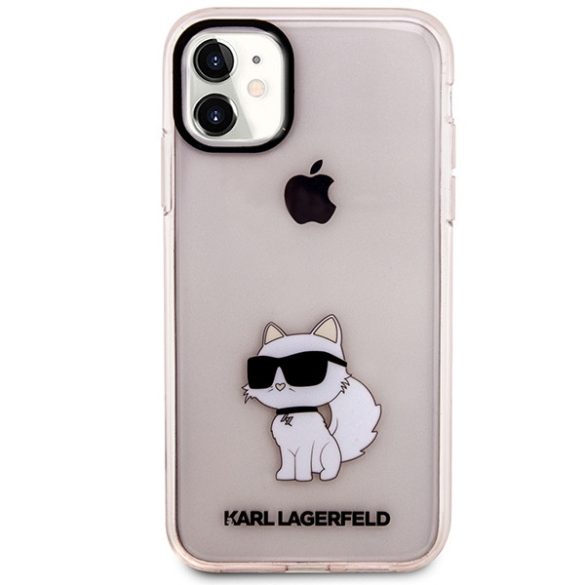 Karl Lagerfeld KLHCN61HNCHTCP iPhone 11 / Xr 6,1" rózsaszín keménytok ikonikus Choupette