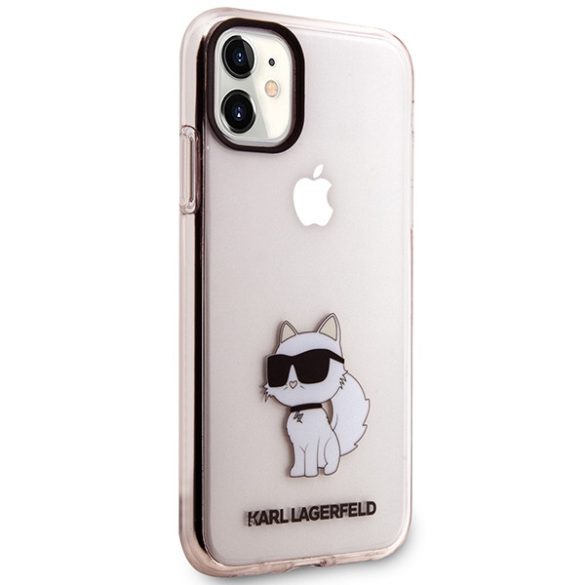 Karl Lagerfeld KLHCN61HNCHTCP iPhone 11 / Xr 6,1" rózsaszín keménytok ikonikus Choupette