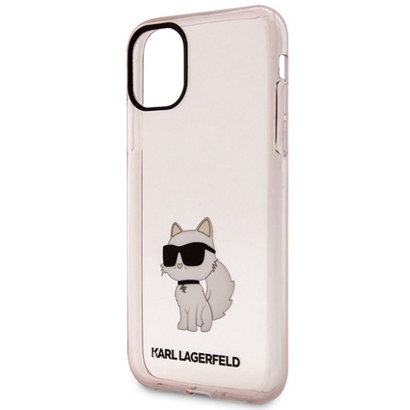 Karl Lagerfeld KLHCN61HNCHTCP iPhone 11 / Xr 6,1" rózsaszín keménytok ikonikus Choupette