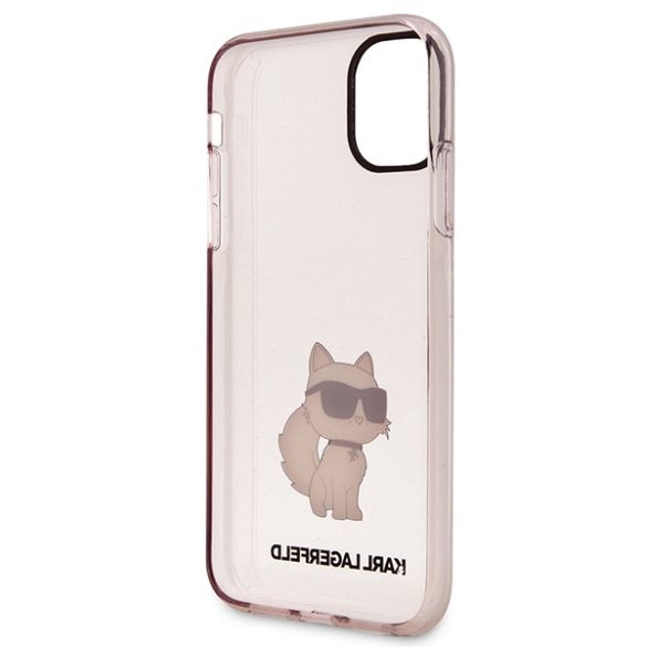 Karl Lagerfeld KLHCN61HNCHTCP iPhone 11 / Xr 6,1" rózsaszín keménytok ikonikus Choupette