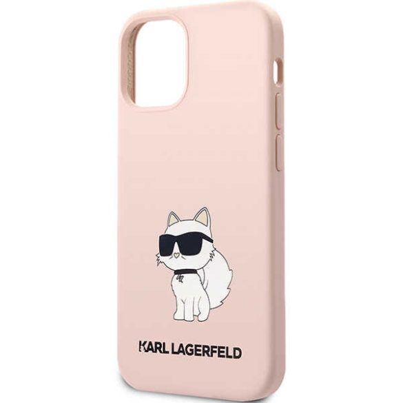 Karl Lagerfeld KLHCP12MSNCHBCP iPhone 12 /12 Pro 6,1" keménytok  rózsaszín szilikon Choupette