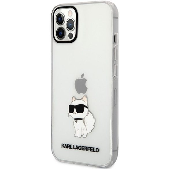 Karl Lagerfeld KLHCP12MHNCHTCT iPhone 12 /12 Pro 6,1" átlátszó keménytok  ikonikus Choupette