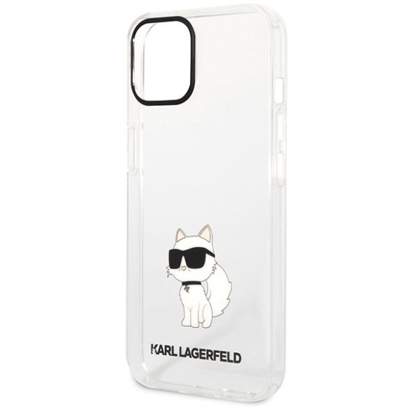 Karl Lagerfeld KLHCP12MHNCHTCT iPhone 12 /12 Pro 6,1" átlátszó keménytok  ikonikus Choupette