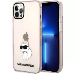   Karl Lagerfeld KLHCP12MHNCHTCP iPhone 12 /12 Pro 6,1" rózsaszín keménytok ikonikus Choupette