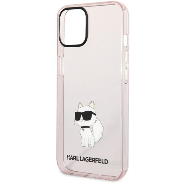 Karl Lagerfeld KLHCP12MHNCHTCP iPhone 12 /12 Pro 6,1" rózsaszín keménytok ikonikus Choupette