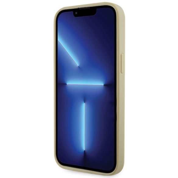 Guess GUHCP14XHDGTPD iPhone 14 Pro Max 6.7" arany keménytok strasszos háromszöggel