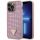 Guess GUHCP14XHDGTPP iPhone 14 Pro Max 6.7" rózsaszín keménytok strasszos háromszöggel