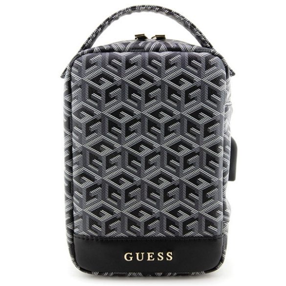 Guess Torba GUHBHGCFFSEK táska rendszerezővel fekete GCube Stripe