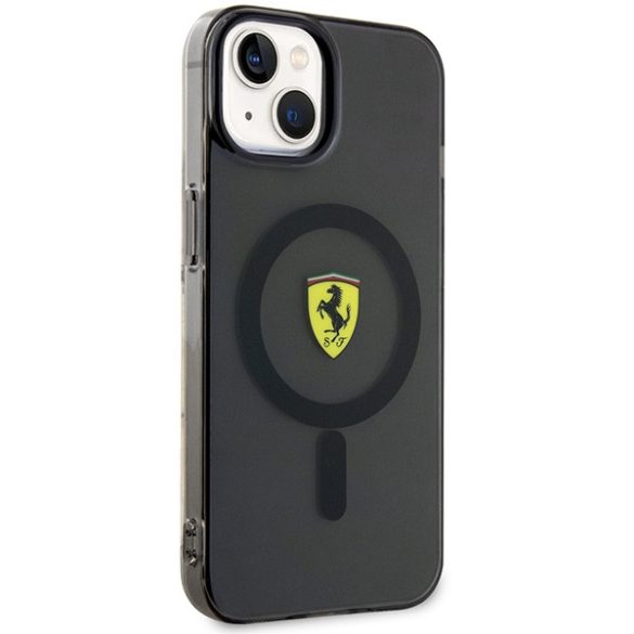 Ferrari FEHMP14MURKK iPhone 14 Plus / 15 Plus 6.7" fekete keménytok áttetsző Magsafe