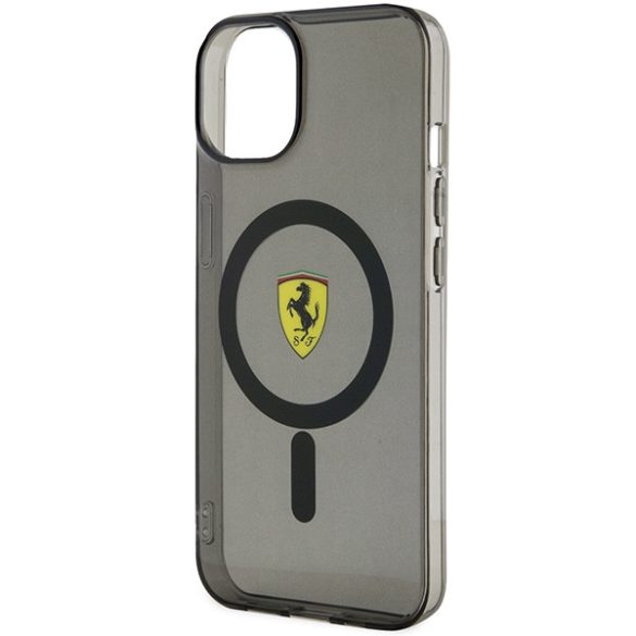 Ferrari FEHMP14MURKK iPhone 14 Plus / 15 Plus 6.7" fekete keménytok áttetsző Magsafe
