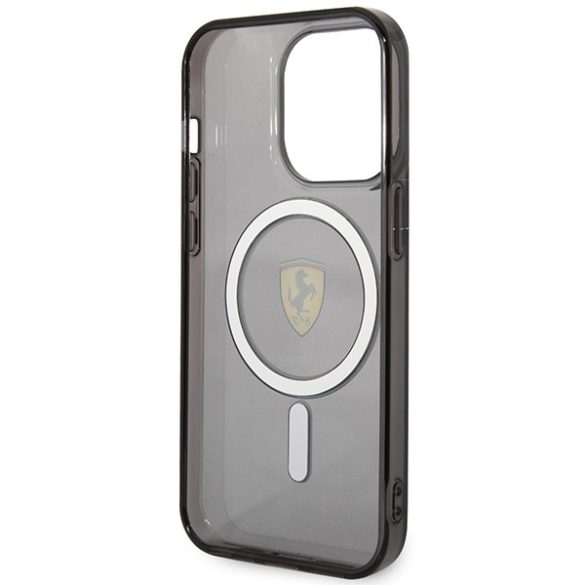 Ferrari FEHMP14LURKK iPhone 14 Pro 6,1" fekete keménytok áttetsző Magsafe