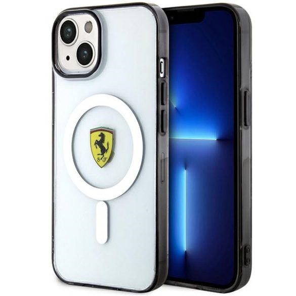 Ferrari FEHMP14SURKT iPhone 14 / 15 / 13 6,1" átlátszó keménytok Outline Magsafe