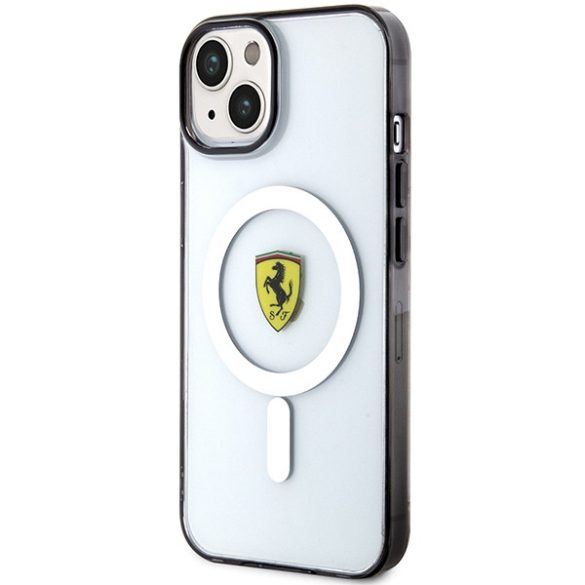 Ferrari FEHMP14SURKT iPhone 14 / 15 / 13 6,1" átlátszó keménytok Outline Magsafe
