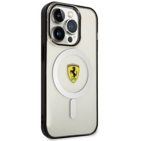 Ferrari FEHMP14LURKT iPhone 14 Pro 6,1" átlátszó keménytok Outline Magsafe