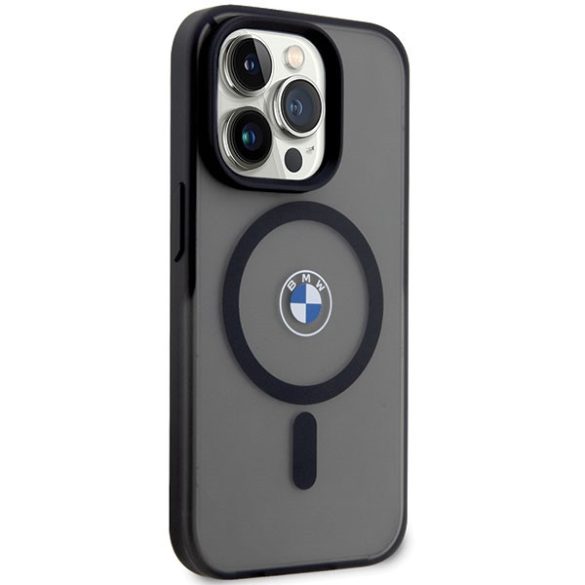 Etui BMW BMHMP14LDSLK iPhone 14 Pro 6.1" fekete keménytok  Aláírás MagSafe aláírás