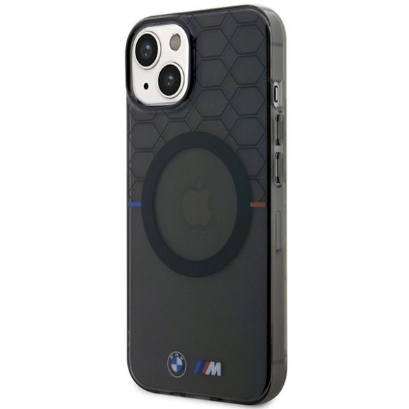Etui BMW BMHMP14MHGPK iPhone 14 Plus / 15 Plus 6.7" szürke mintás MagSafe tok
