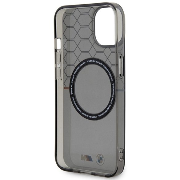 Etui BMW BMHMP14MHGPK iPhone 14 Plus / 15 Plus 6.7" szürke mintás MagSafe tok