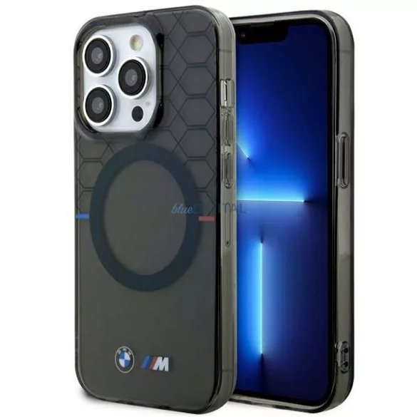 Etui BMW BMHMP14XHGPK iPhone 14 Pro Max 6.7" szürke keménytok  Pattern MagSafe minta
