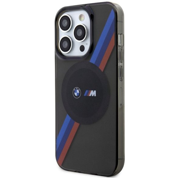 Etui BMW BMHMP14LHDTK iPhone 14 Pro 6.1" szürke Tricolor Stripes MagSafe szürke csíkok tok