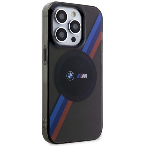 Etui BMW BMHMP14LHDTK iPhone 14 Pro 6.1" szürke Tricolor Stripes MagSafe szürke csíkok tok