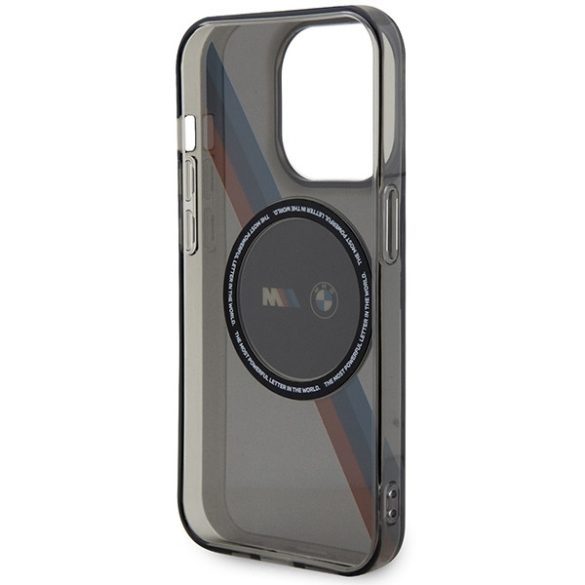 Etui BMW BMHMP14LHDTK iPhone 14 Pro 6.1" szürke Tricolor Stripes MagSafe szürke csíkok tok