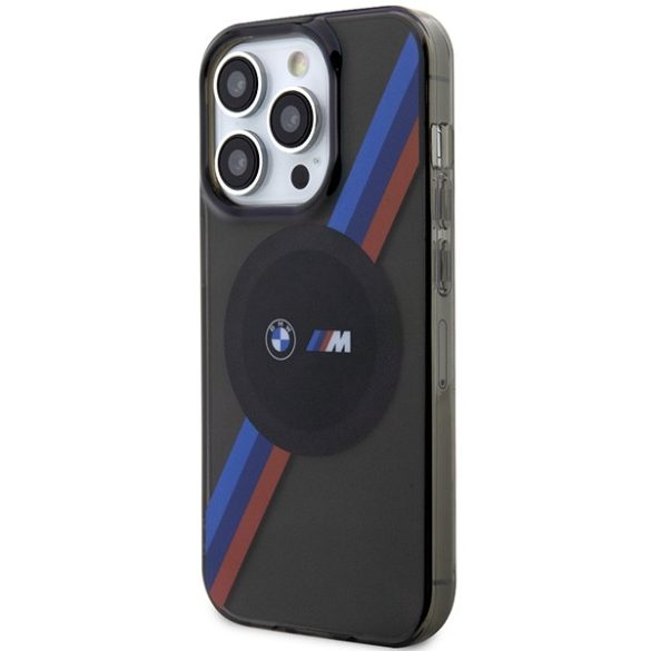 Etui BMW BMHMP14XHDTK iPhone 14 Pro Max 6,7" szürke keménytok  Tricolor Stripes MagSafe