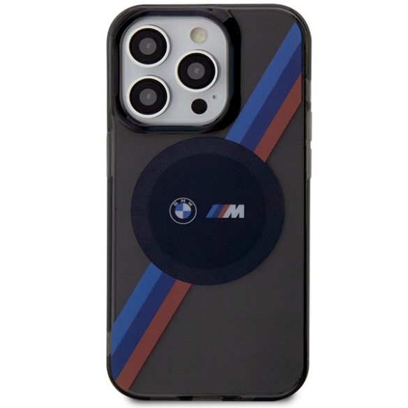 Etui BMW BMHMP14XHDTK iPhone 14 Pro Max 6,7" szürke keménytok  Tricolor Stripes MagSafe