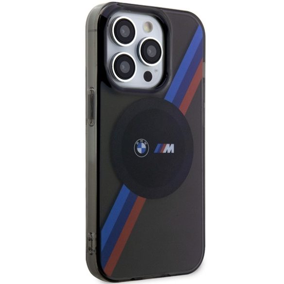 Etui BMW BMHMP14XHDTK iPhone 14 Pro Max 6,7" szürke keménytok  Tricolor Stripes MagSafe