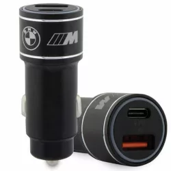   BMW autós töltő BMCCMUSBCK PD-QC 3.0 20W Fast Charge fekete M kiadás