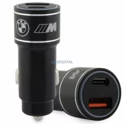   BMW autós töltő BMCCMUSBCK PD-QC 3.0 20W Fast Charge fekete M kiadás