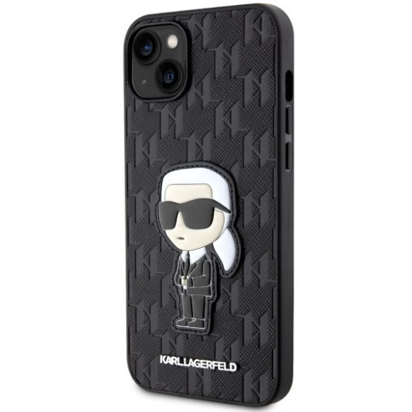Karl Lagerfeld KLHCP14MSAKHPKK iPhone 14 Plus / 15 Plus 6.7" fekete Saffiano Monogram ikonikus tok