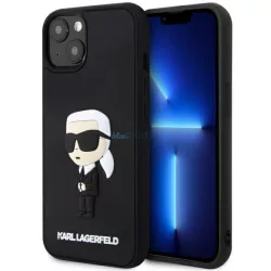   Karl Lagerfeld KLHCP14M3DRKINK iPhone 14 Plus 6.7" fekete keménytok gumi ikonikus 3D