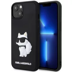   Karl Lagerfeld KLHCP14M3DRKHNK iPhone 14 Plus 6.7" fekete keménytok gumi Choupette 3D