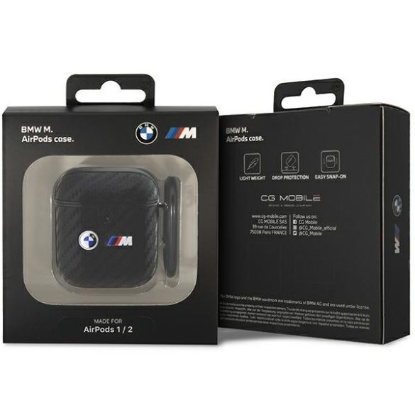 BMW BMA2WMPUCA2 AirPods 1/2 tok fekete Carbon dupla fém logó