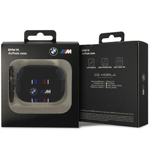 BMW BMAP222SWTK AirPods Pro 2 gen tok fekete többszínű vonalakkal