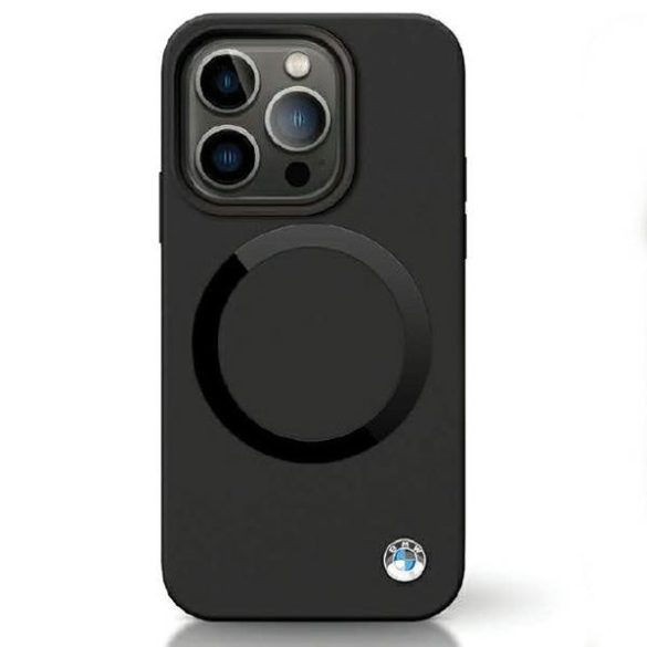 BMW BMHMP14LSILBK2 iPhone 14 Pro 6.1" fekete Signature folyékony Silicone MagSafe tok