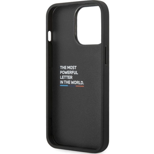 Etui BMW BMHCP13L22NBCK iPhone 13 Pro / 13 6.1" fekete bőr keménytok Carbon